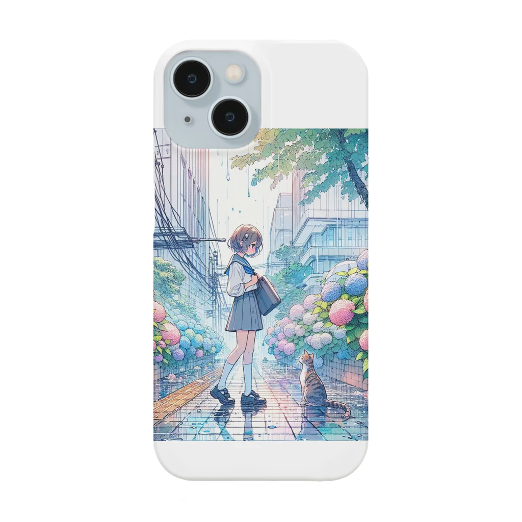 Cat on a rainy dayのNo.6 Smartphone Case