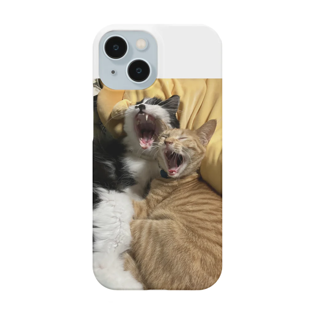 ayamomohidemiのキュートな猫猫あくび Smartphone Case