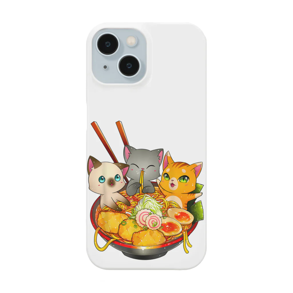 World_Teesのラーメンキャット かわいい猫 アニメ オタク キャッツ 日本のヌードル ギフト スマホケース