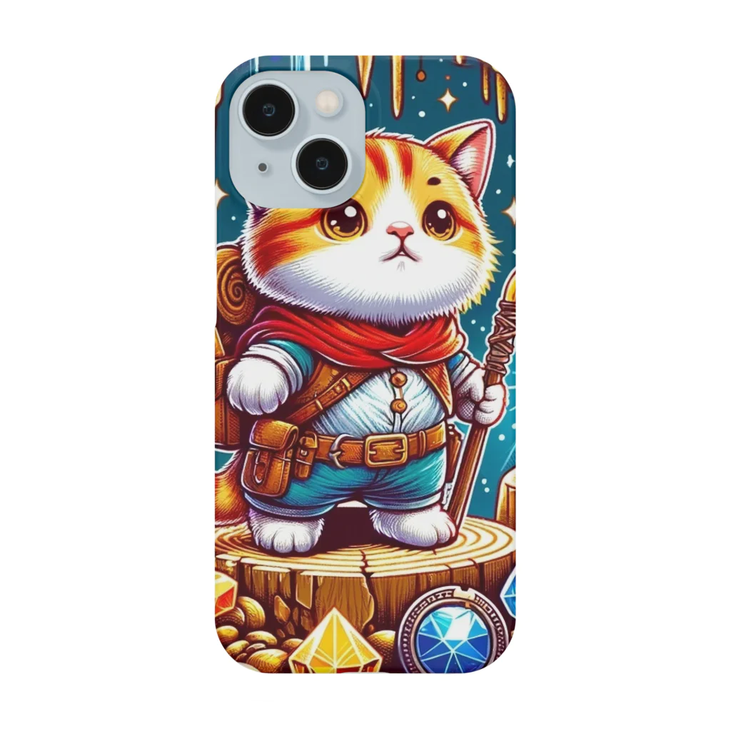 Coco&Mico Companyの冒険のドワーフキャット Tシャツ - 子ども用 Smartphone Case