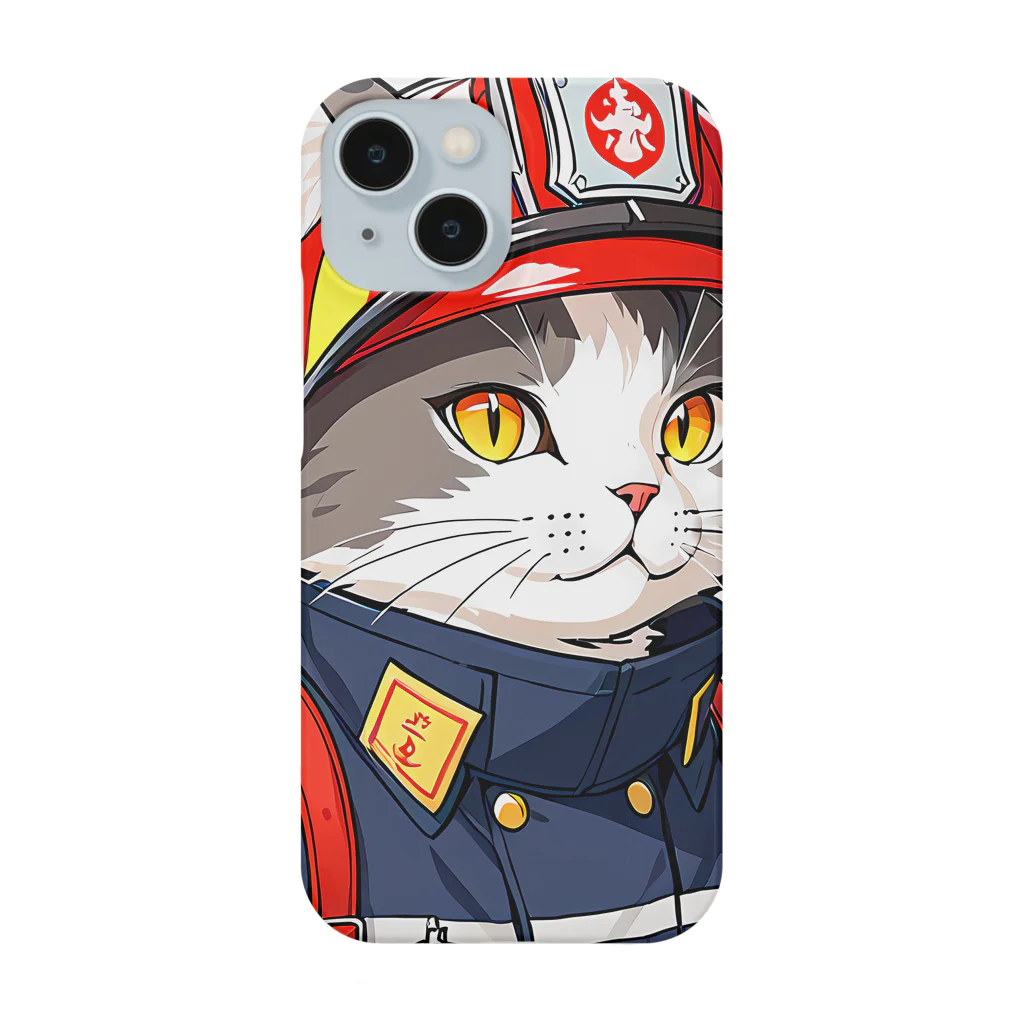 Shellの働く猫：消防士 Smartphone Case