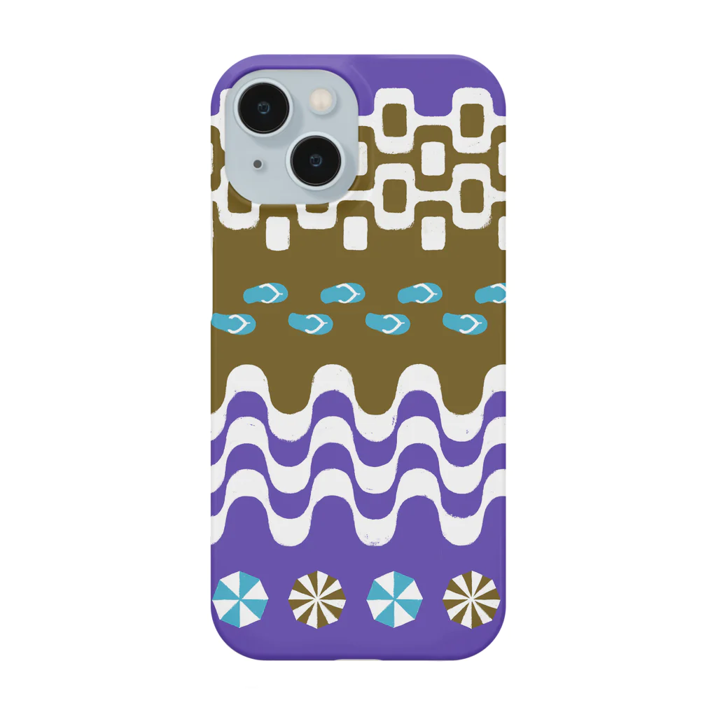 IZANAMI by Akane Yabushitaのビーチ日和（アマゾニアン） Smartphone Case