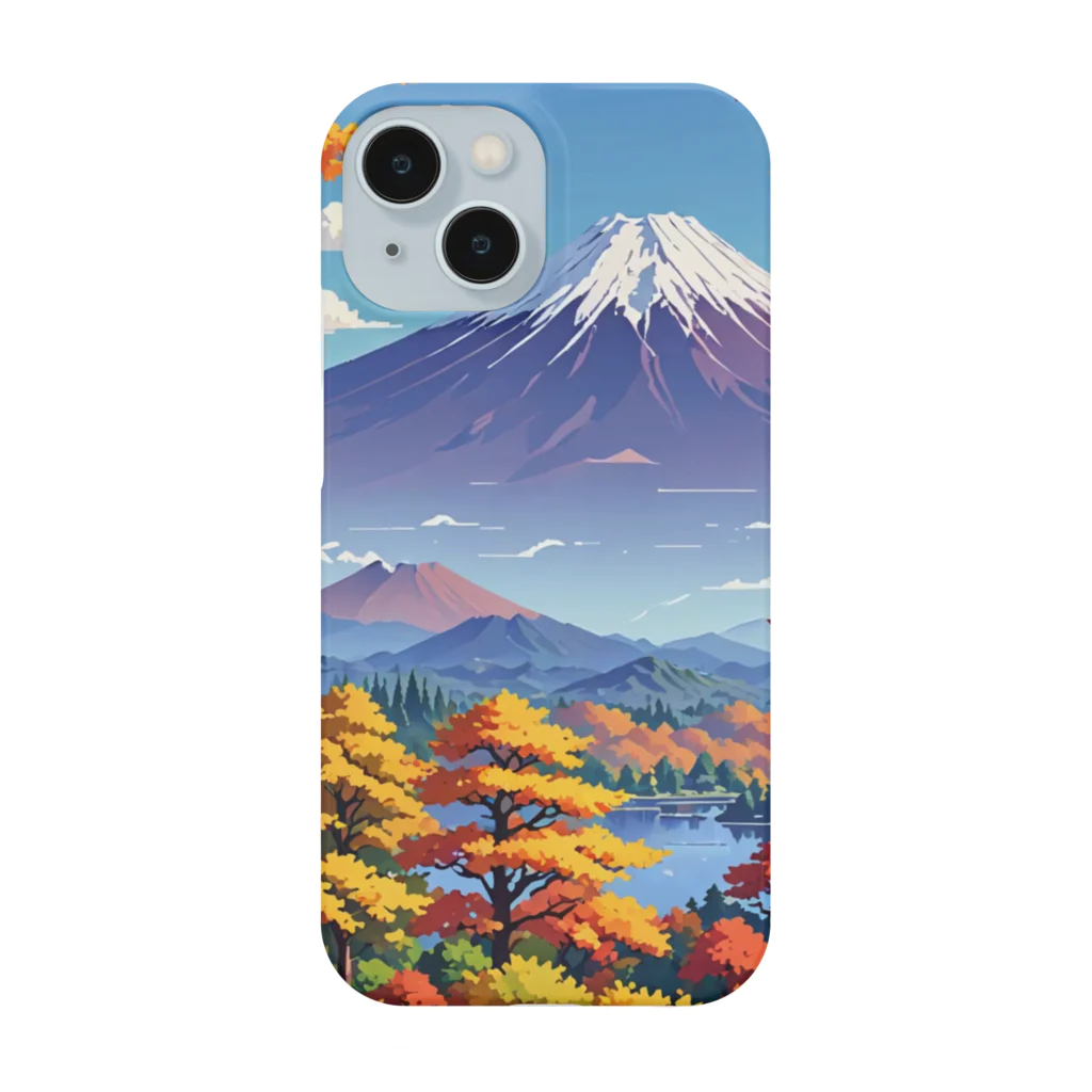 デザイン学科卒のMount Fuji　富士山(秋) スマホケース