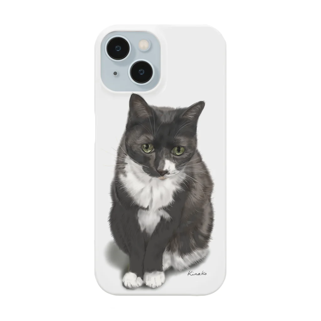 kinako-japanのくつした猫のくろみつ Smartphone Case