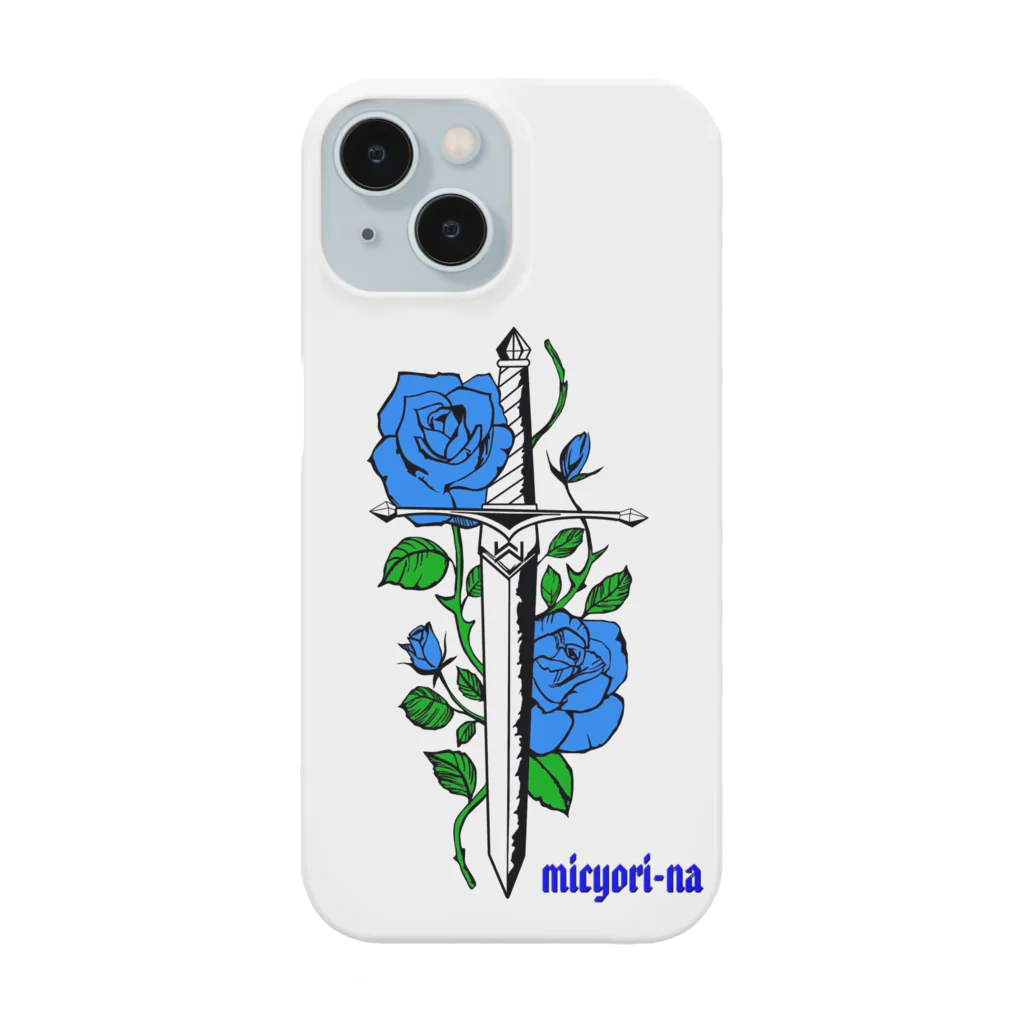 micyorina shopのmicyorina logo 『Blue』 スマホケース