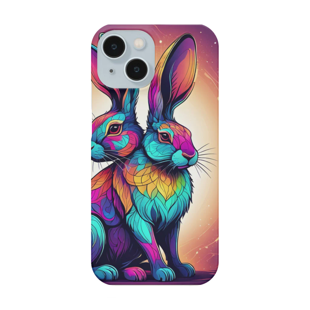 ELMONMARTのカラフルうさぎ Smartphone Case