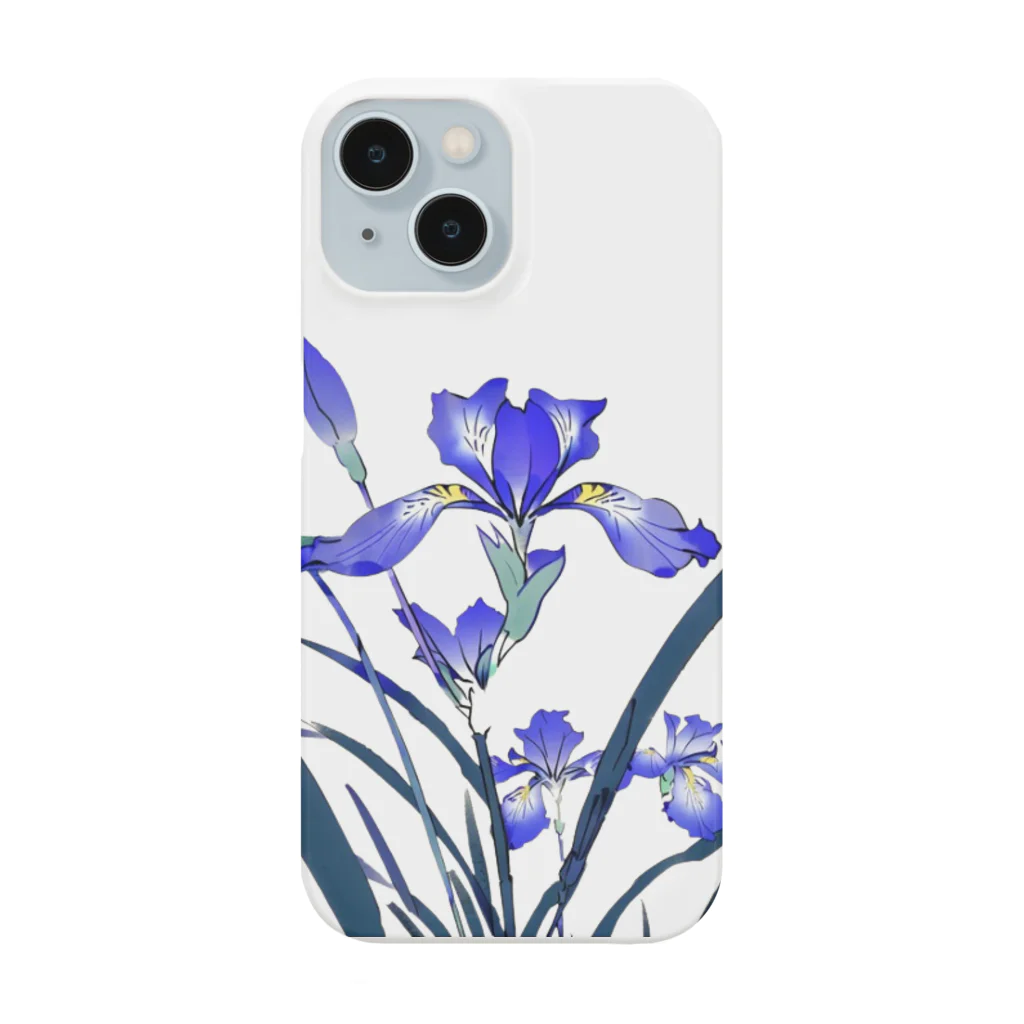 RetrowaveFlowerのRetrowaveFlower-キショウブ- Smartphone Case