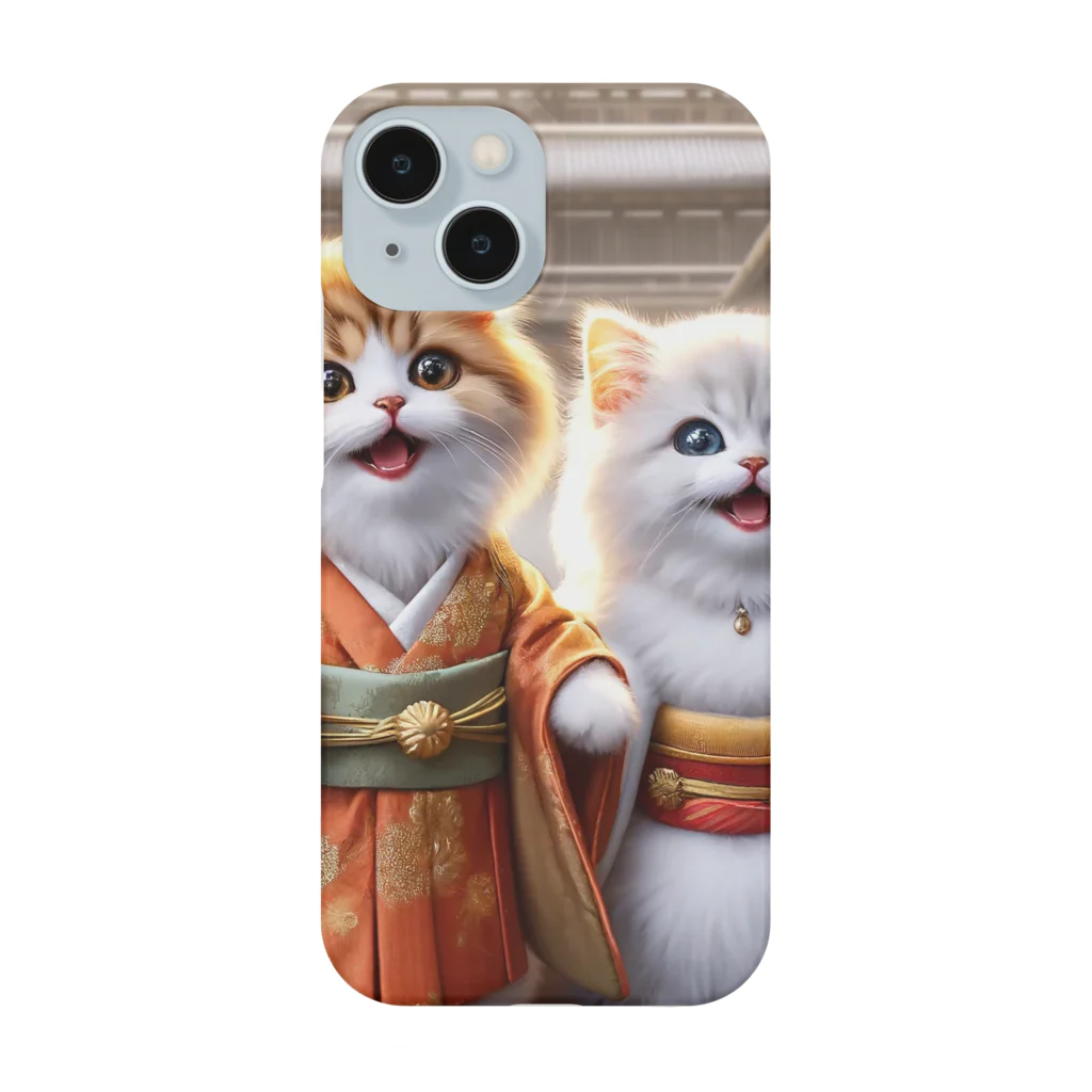 もふもふ日本史のねこ結婚式３ Smartphone Case