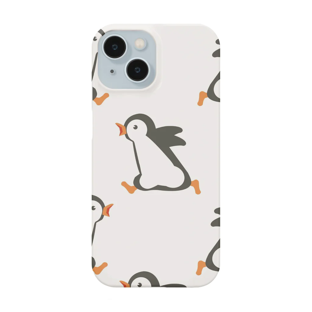 tmtmshopの走るペンギン、白 Smartphone Case