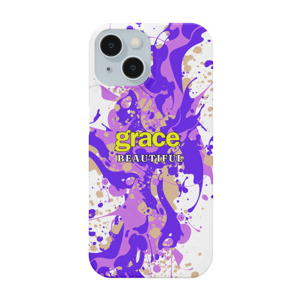 allure72のおとなの絵の具あそび　スマホケース　ピンクブルー Smartphone Case