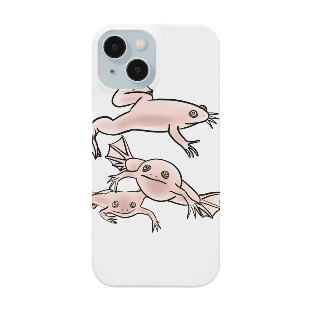 RURIBOSHI_ROCKの連なるアフリカツメガエル(アルビノ) Smartphone Case