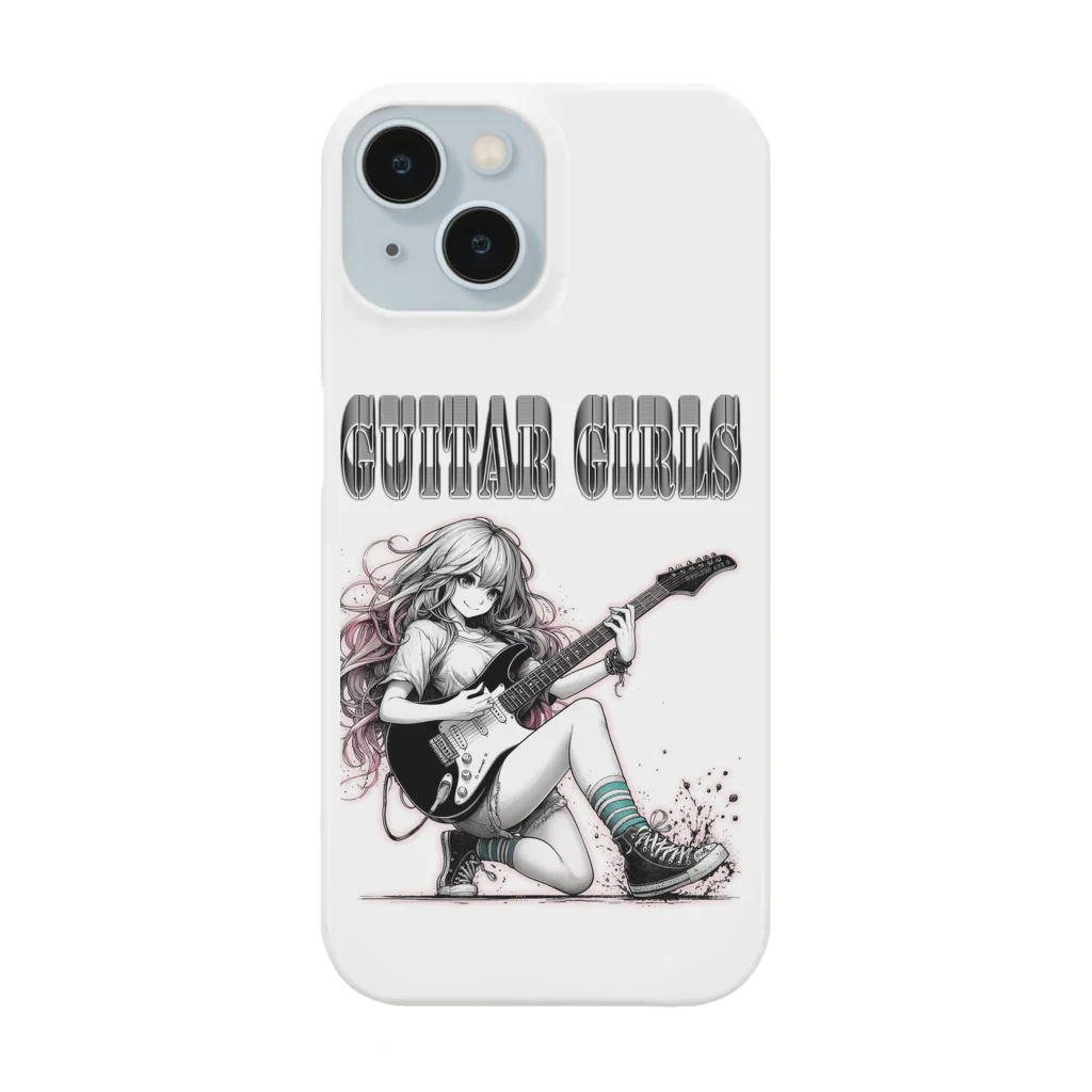 PALA's SHOP　cool、シュール、古風、和風、のGUITAR GIRLS　6 スマホケース