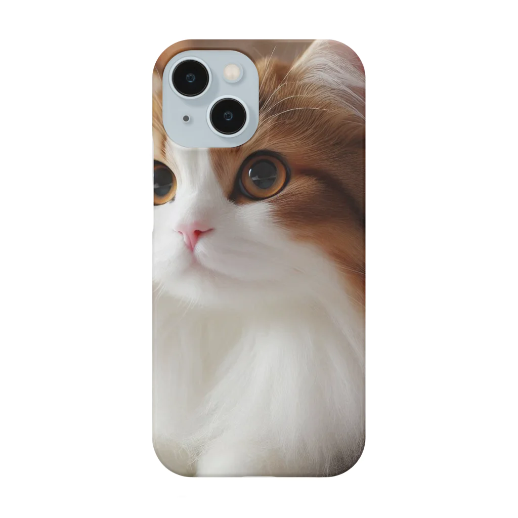 猫　ねこグッズギャラリーのふわふわの三毛猫 Smartphone Case