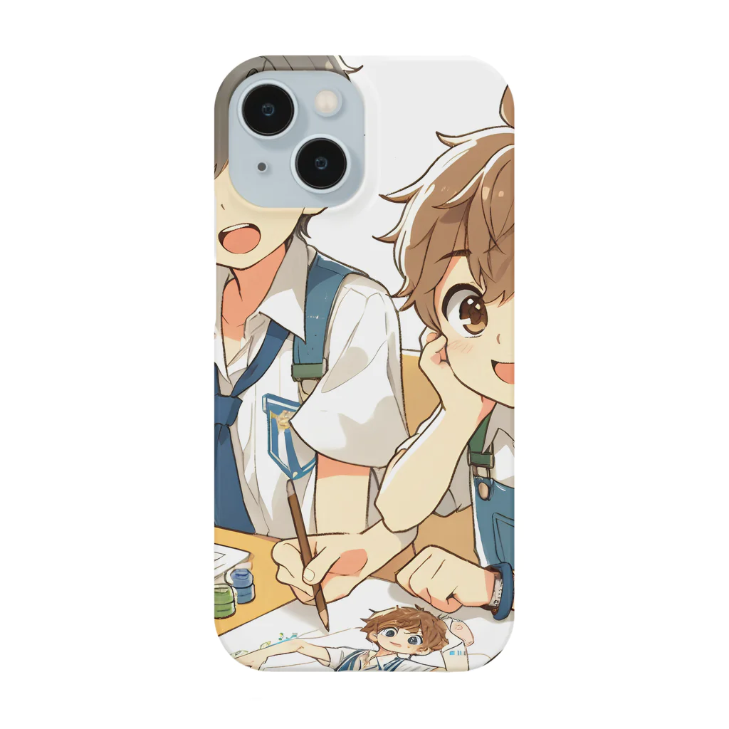 可愛い男の子イラスト販売所　By,keicyanの男の子　中学1年生　美術部 Smartphone Case