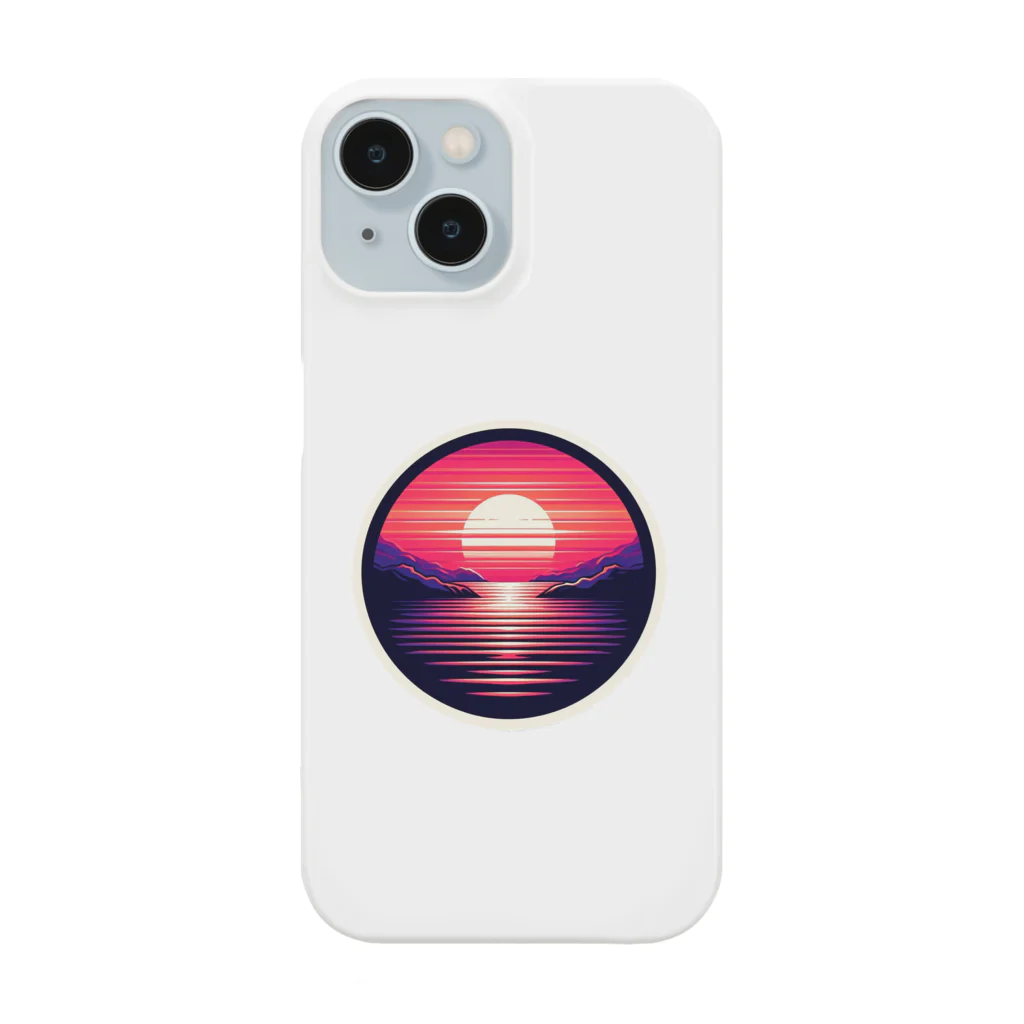 psychedelic mountainのsun set Smartphone Case