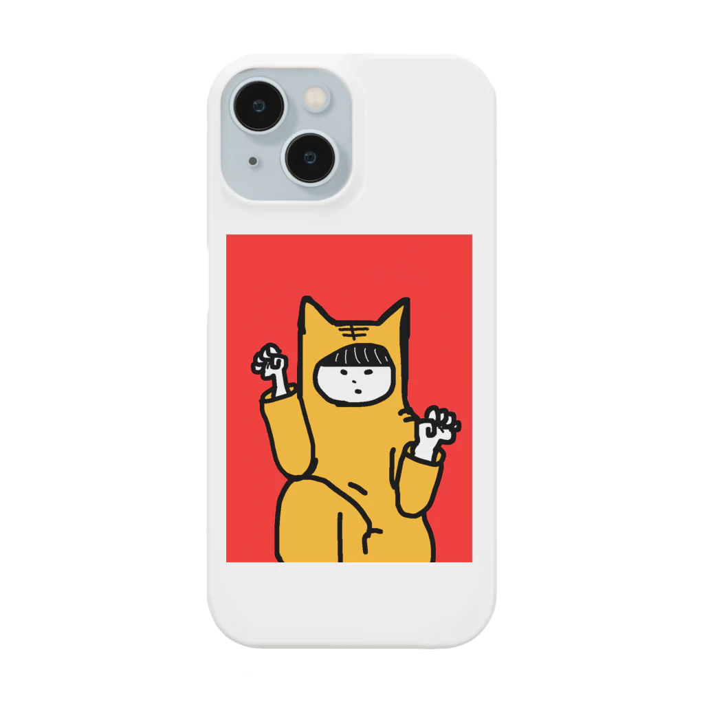 引き弱のトラネコカンフー Smartphone Case