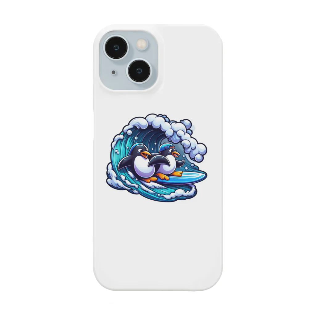 ichimameのshopの波のりペンギン Smartphone Case