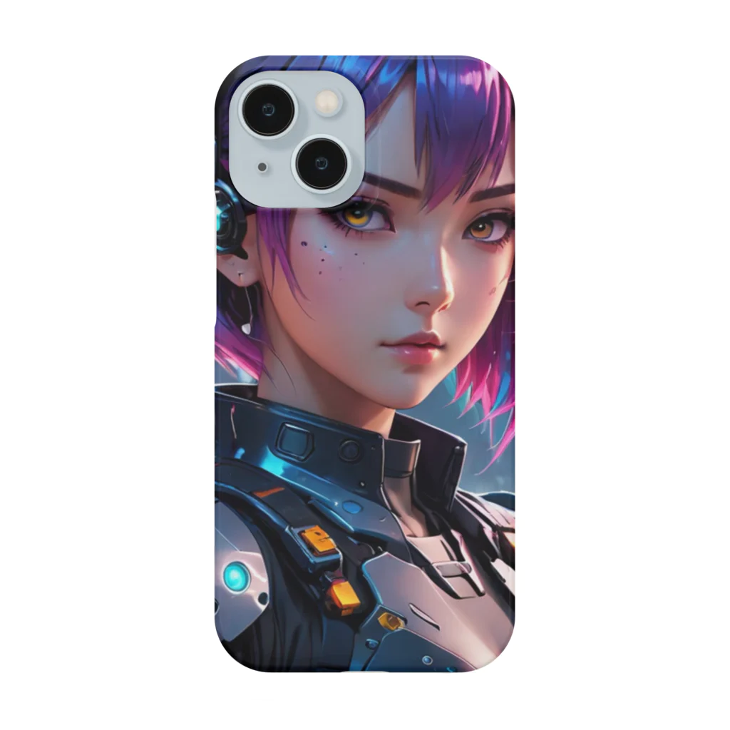 373Digital Lab shopのCyber Diva - サイバーパンクの歌姫 Smartphone Case