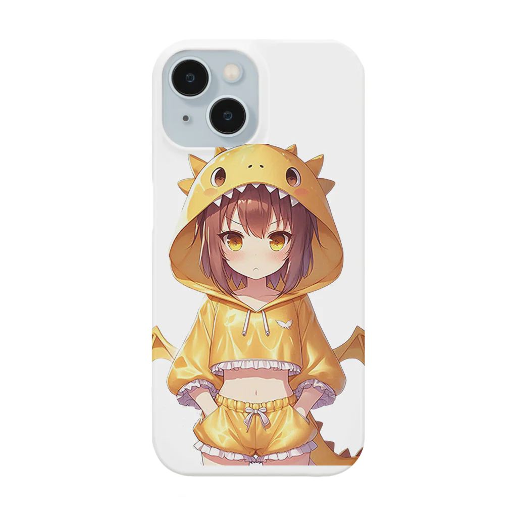 dramusumeの暑くてイライラするドラ娘 スマホケース