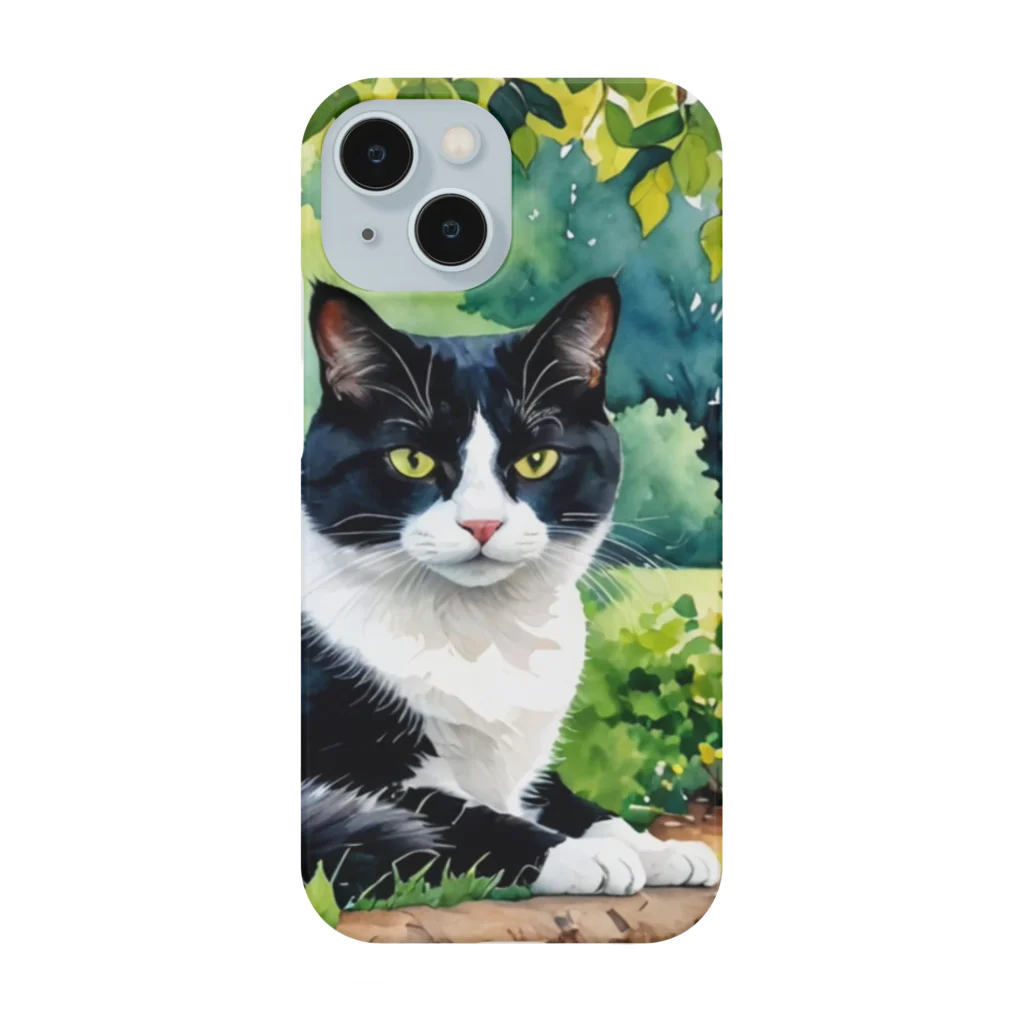 373Digital Lab shopのAI 　水彩猫 Smartphone Case