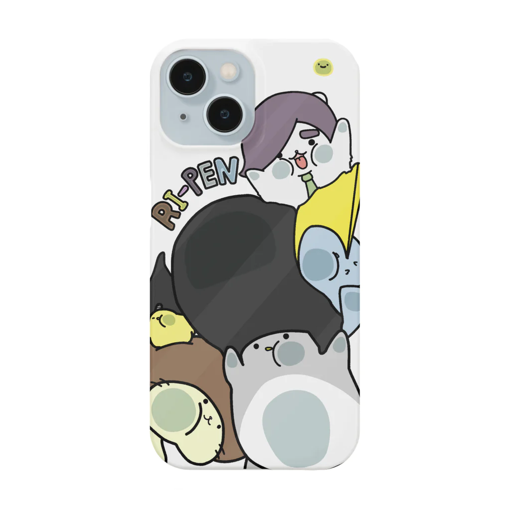 天照 のっけ(LINEスタンプ販売中)のリーペン押しつけスマホケースくん iPhone Smartphone Case