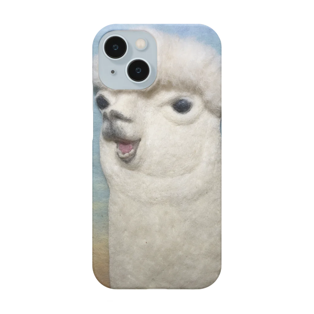 羊毛フェルト mof-mof(モフモフ)のおしゃべりアルパカ Smartphone Case