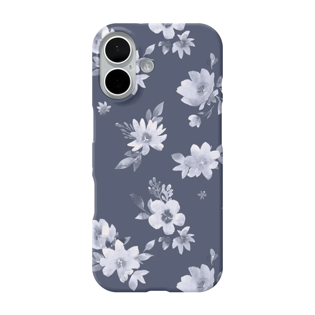 Hinahanaの月夜に咲く ― 静謐なフローラルノート iPhone Smartphone Case