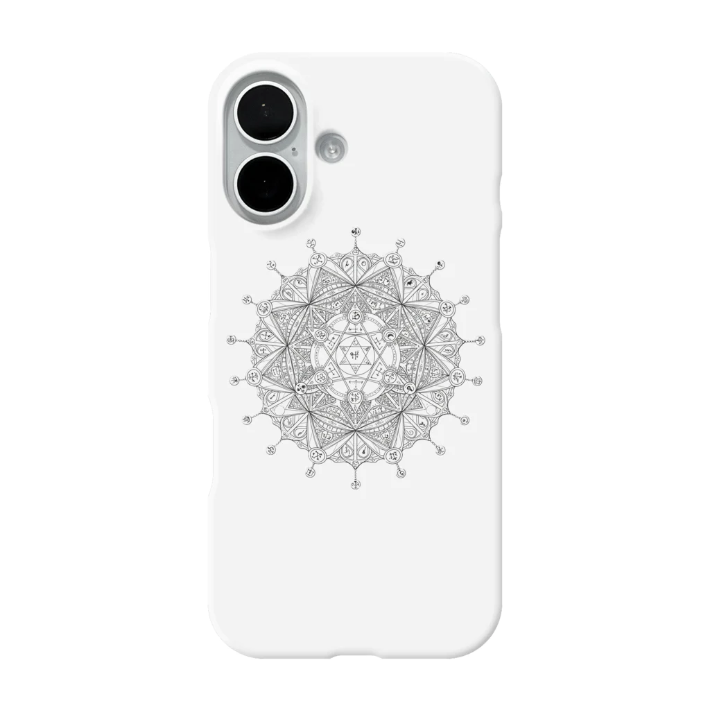スピりある【ステッカー、スマホケース、キーホルダー】の携帯をお守りに【魔除け曼荼羅】 iPhone Smartphone Case