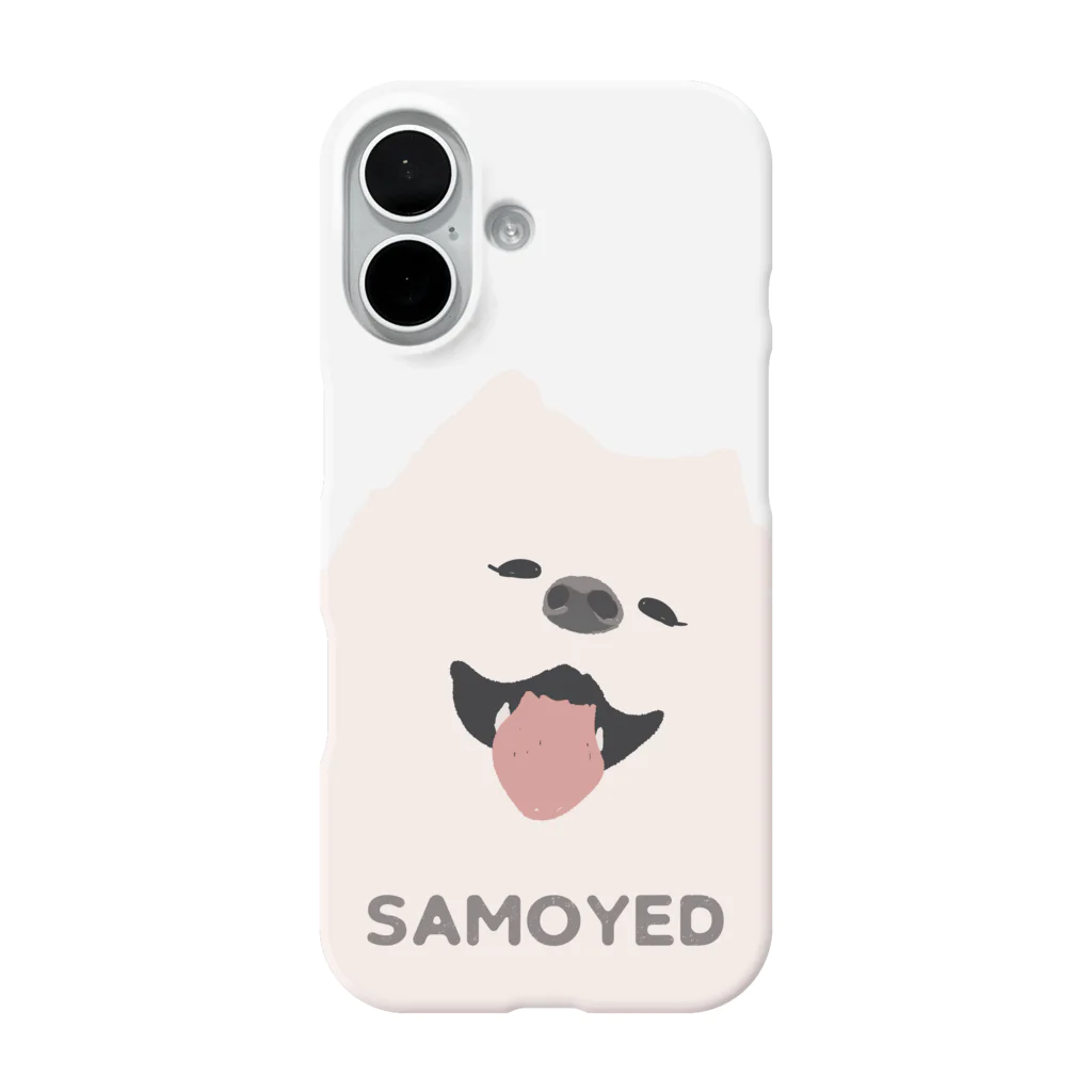 【公式】こっつん商店 SUZURI支店のサモエドが微笑んでる iPhone Smartphone Case