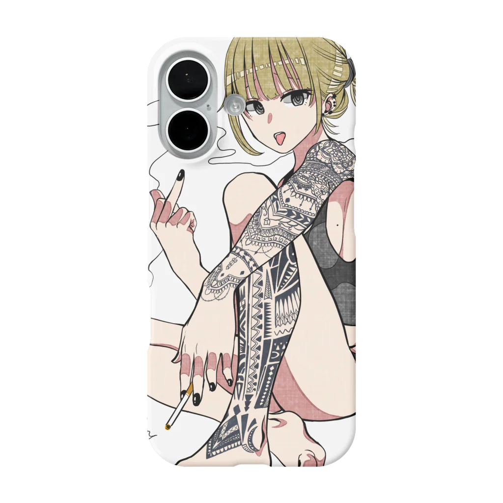 おにぎりまんSUZURI支店のタトゥー姉さん iPhone Smartphone Case
