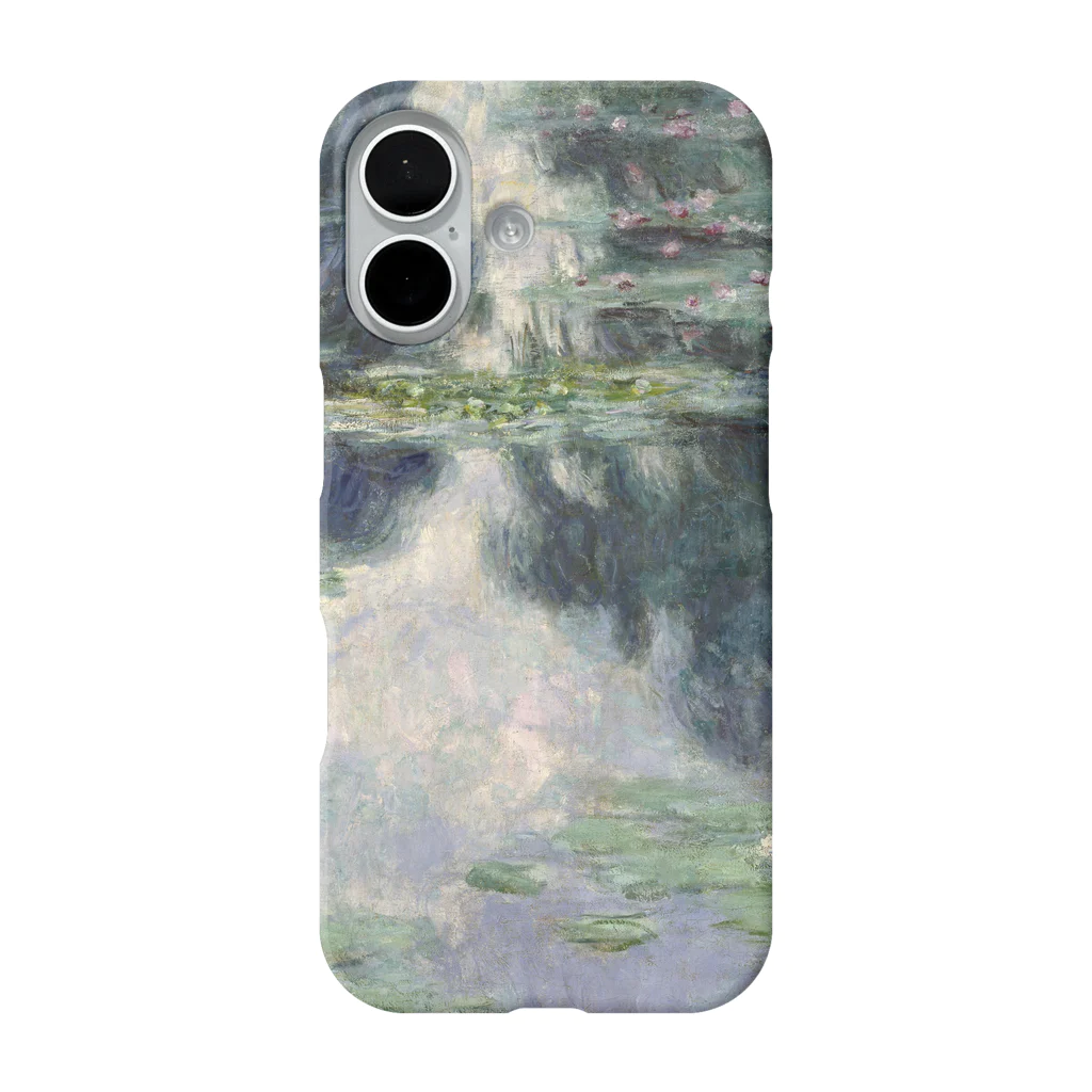 夜間遊泳のクロード・モネ　絵画プリント　印象派　睡蓮 iPhone Smartphone Case