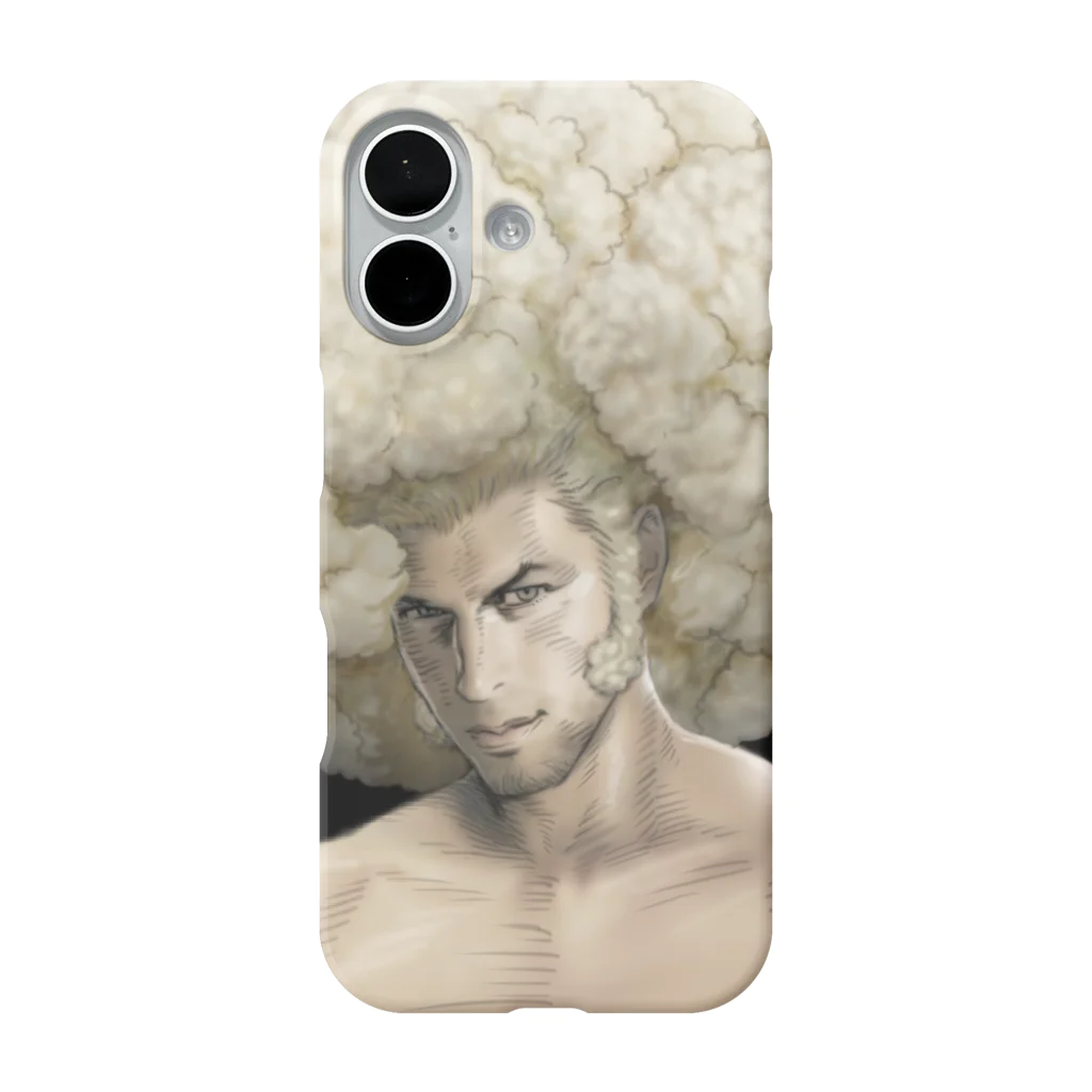 おやさい妖精さんの お店🌱のカリフラワー先生ドアップ iPhone Smartphone Case