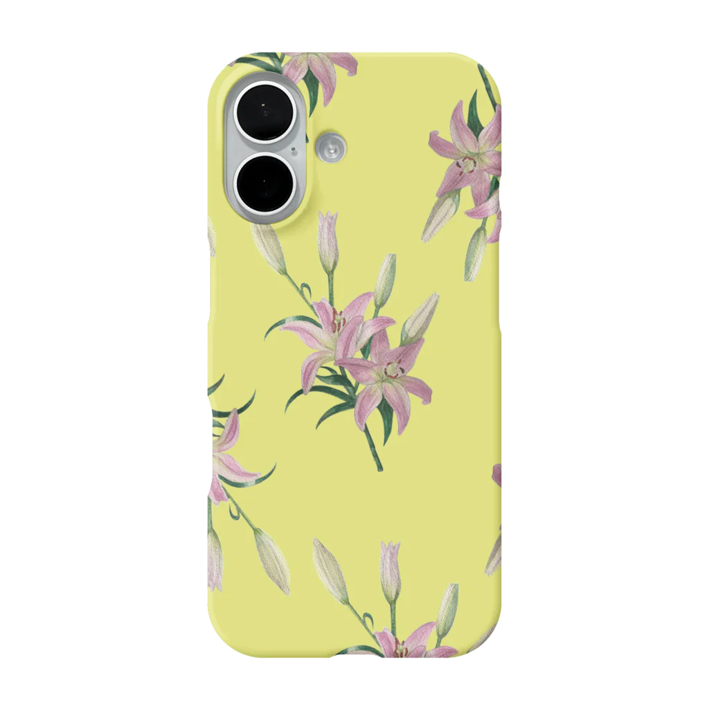 あおちゃん商会のThunberg Lily （スカシユリ） イエロー iPhone Smartphone Case