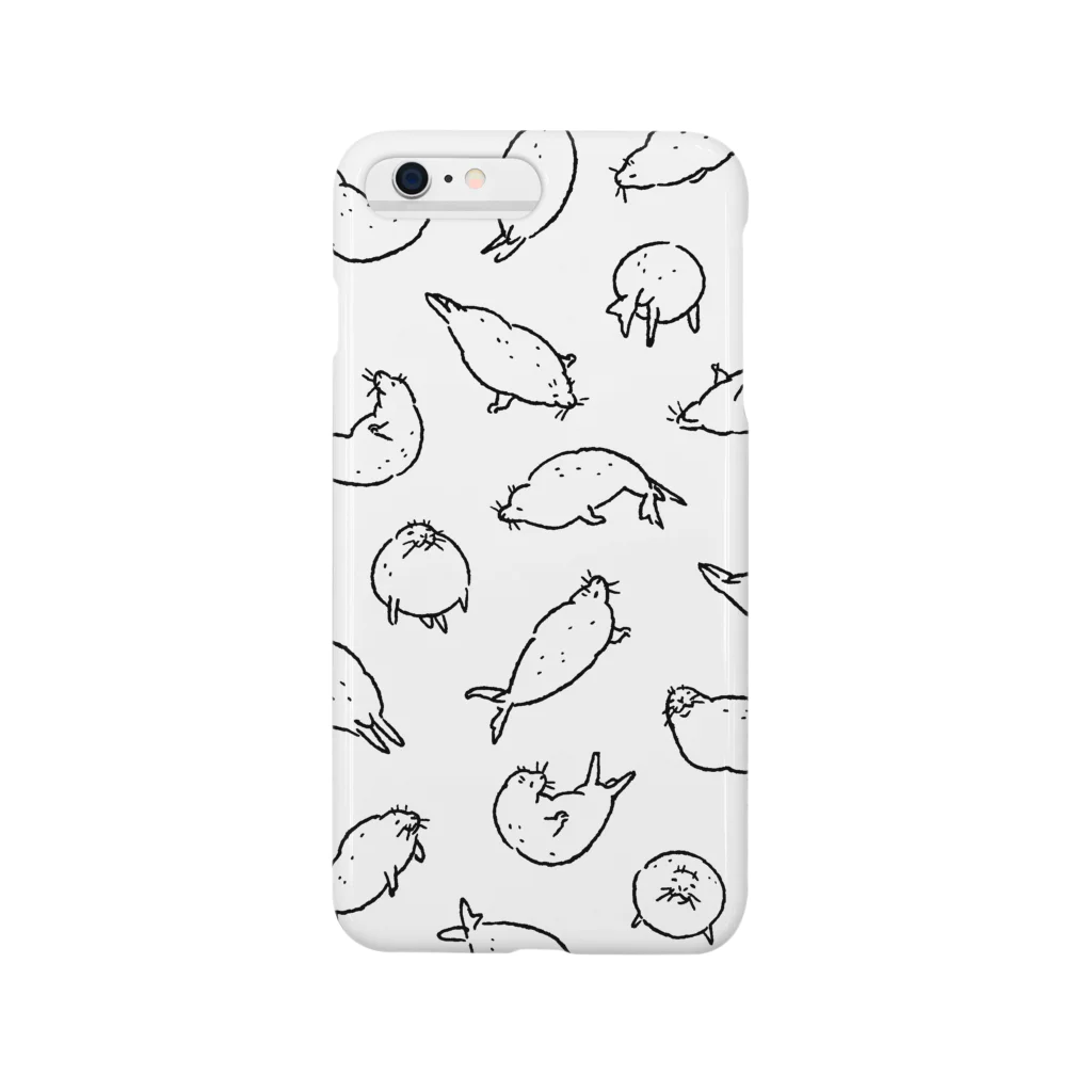 ぴすぴすのいっぱいアザラシ モノ Smartphone Case