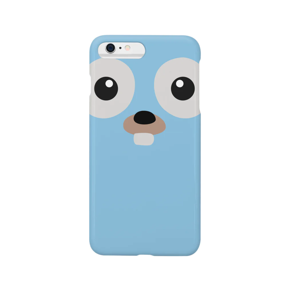 tenntenn ʕ ◔ϖ◔ʔ ==GoのGopher front Smartphone Case