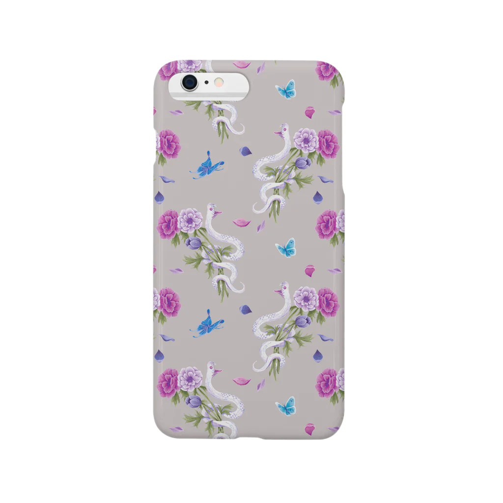 Fanfleecyのanemone(beige) スマホケース