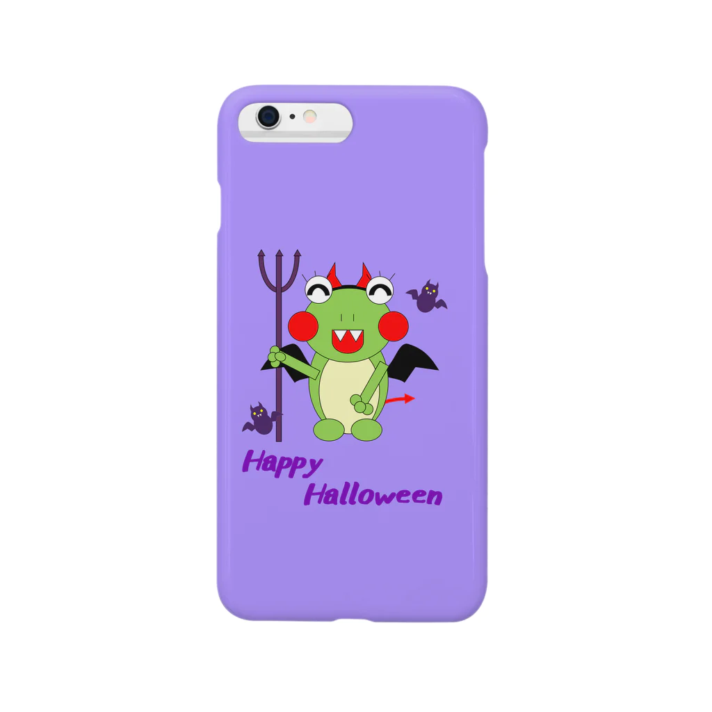 🐸かえるさんと仲間たち🐸のハロウィン　コウモリママ Smartphone Case