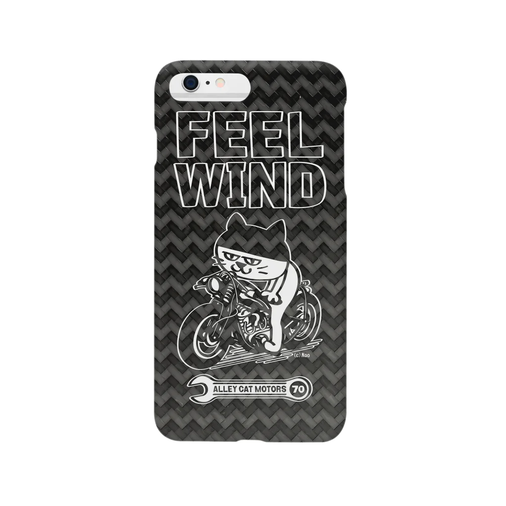 NaoのFEEL WIND 〜ドラ猫モータース〜カーボン風 iPhone5/5s/6/6Plus スマホケース