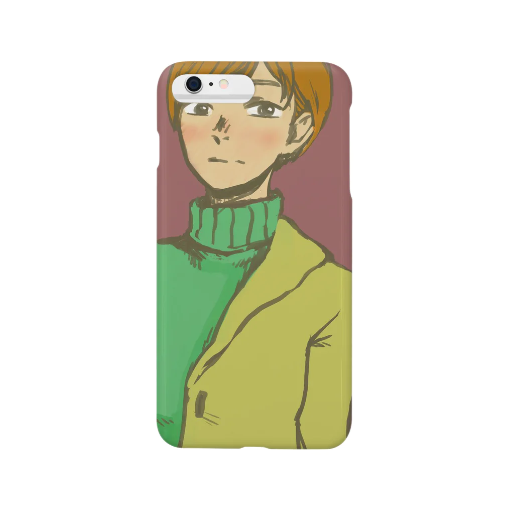 08Worksのショートカットタートルネック Smartphone Case