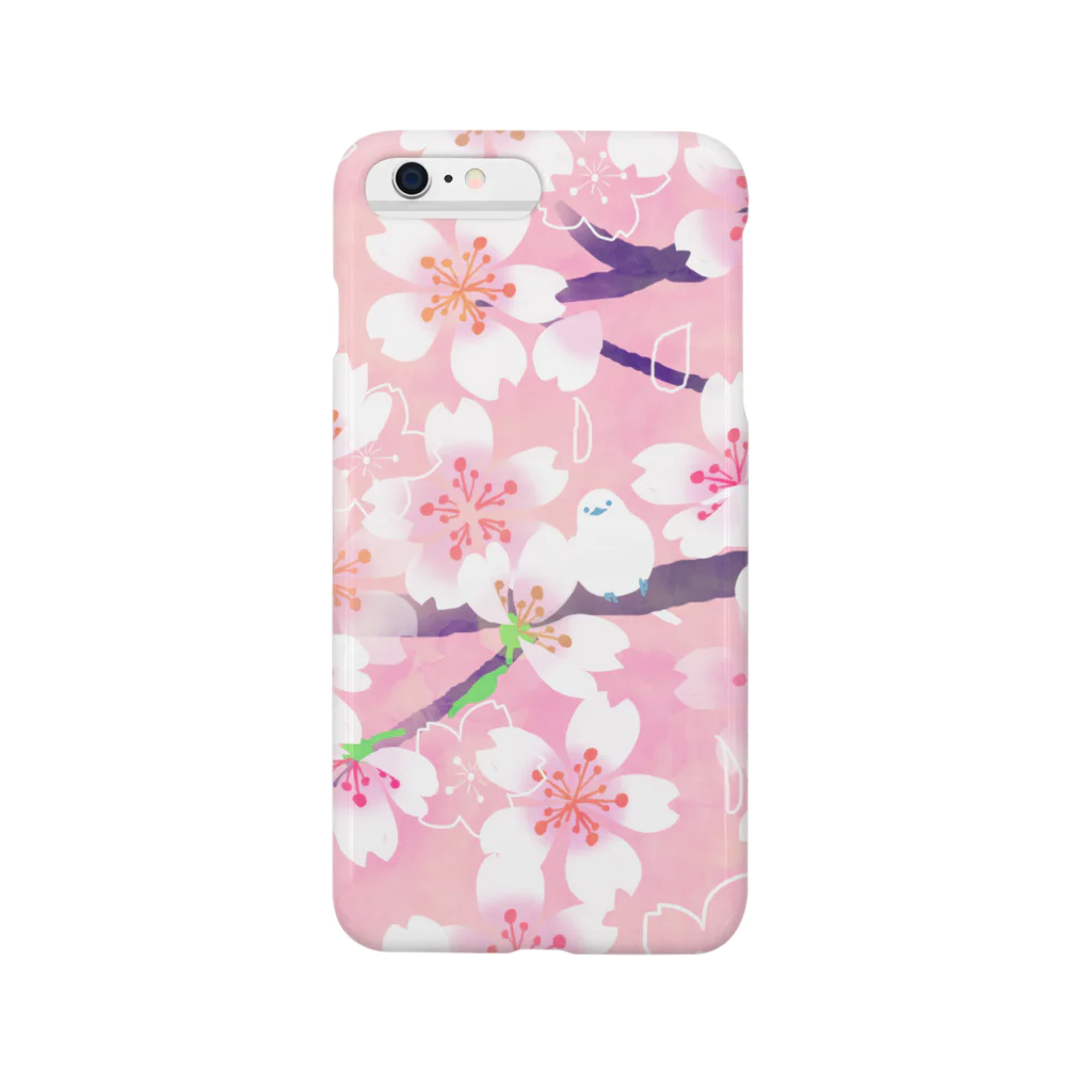 ちょっといっぷく。の桜と隠れ鳥 Smartphone Case