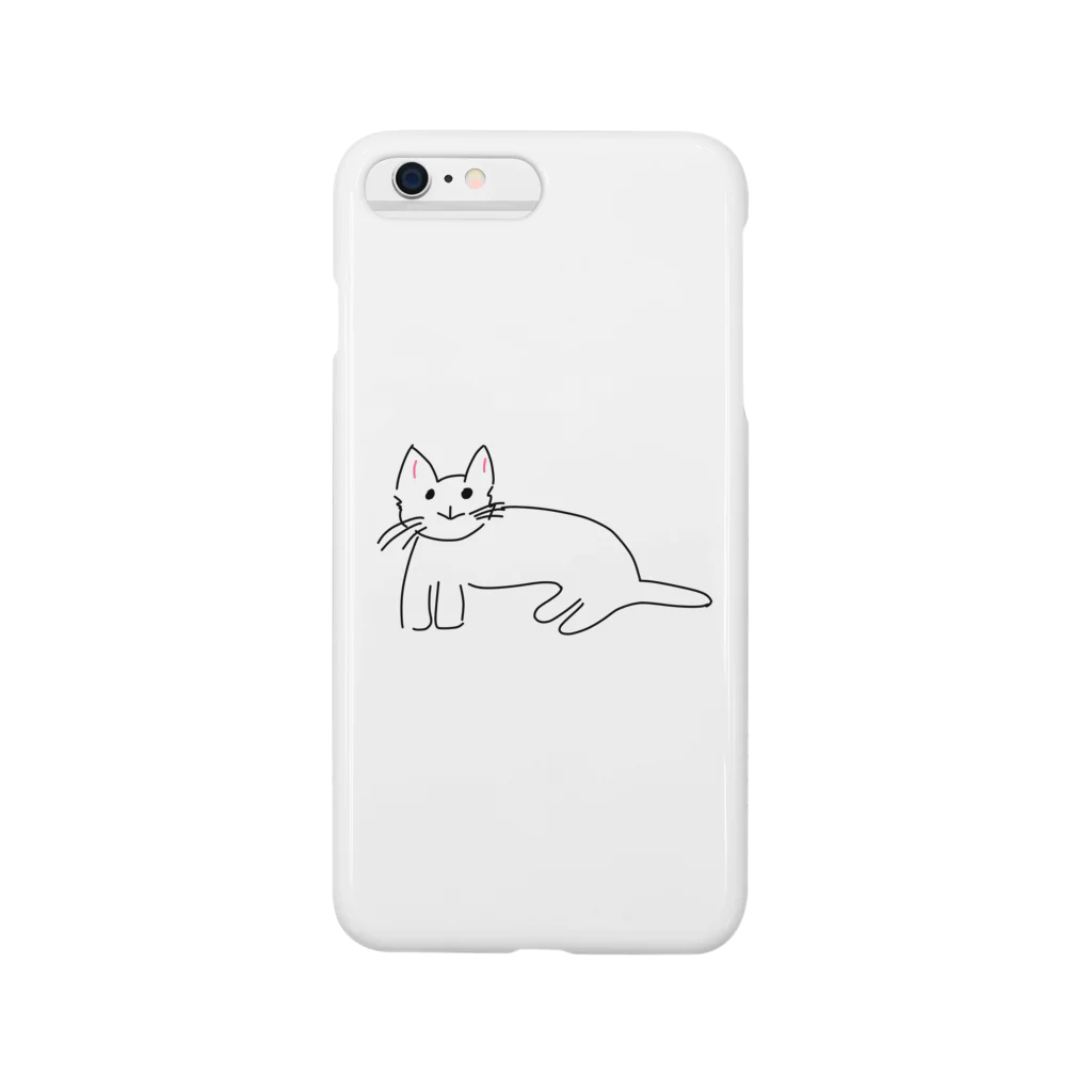 くまくまのおばあちゃんが描いた猫ちょん Smartphone Case