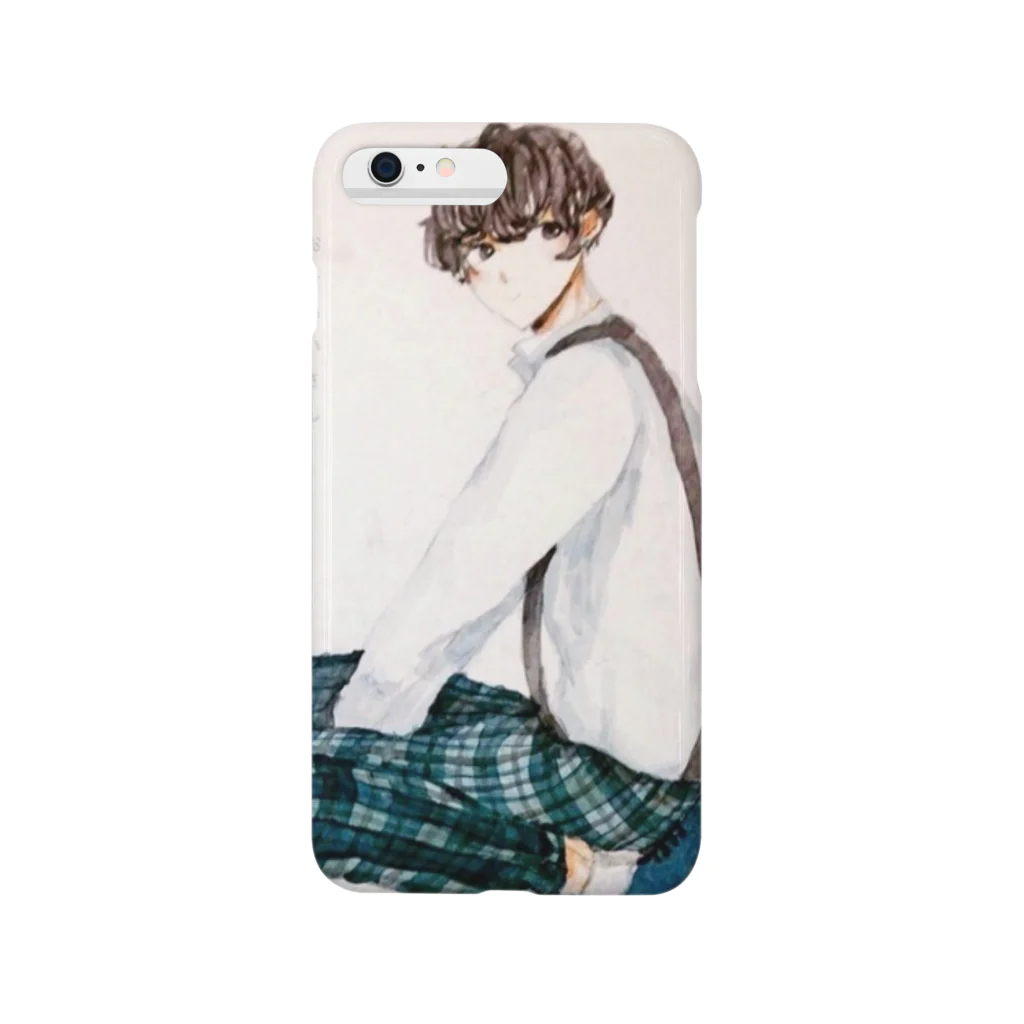 えだまめ₍₍ ◝(●˙꒳˙●)◜ ₎₎のペア (彼氏) Smartphone Case