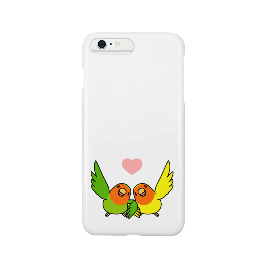 まめるりはことりのハイタッチなかよしコザクラインコ【まめるりはことり】 Smartphone Case