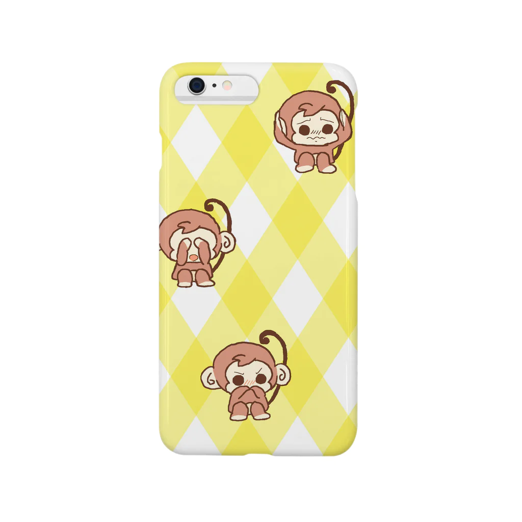 雀龍＊左之さんlove♥の３匹のおサル Smartphone Case