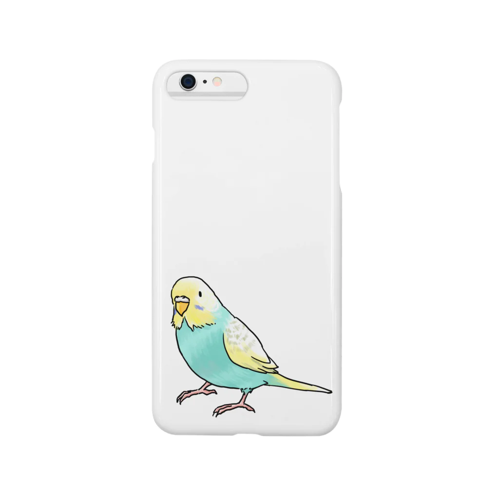 まめるりはことりのごきげんセキセイインコ【まめるりはことり】 Smartphone Case