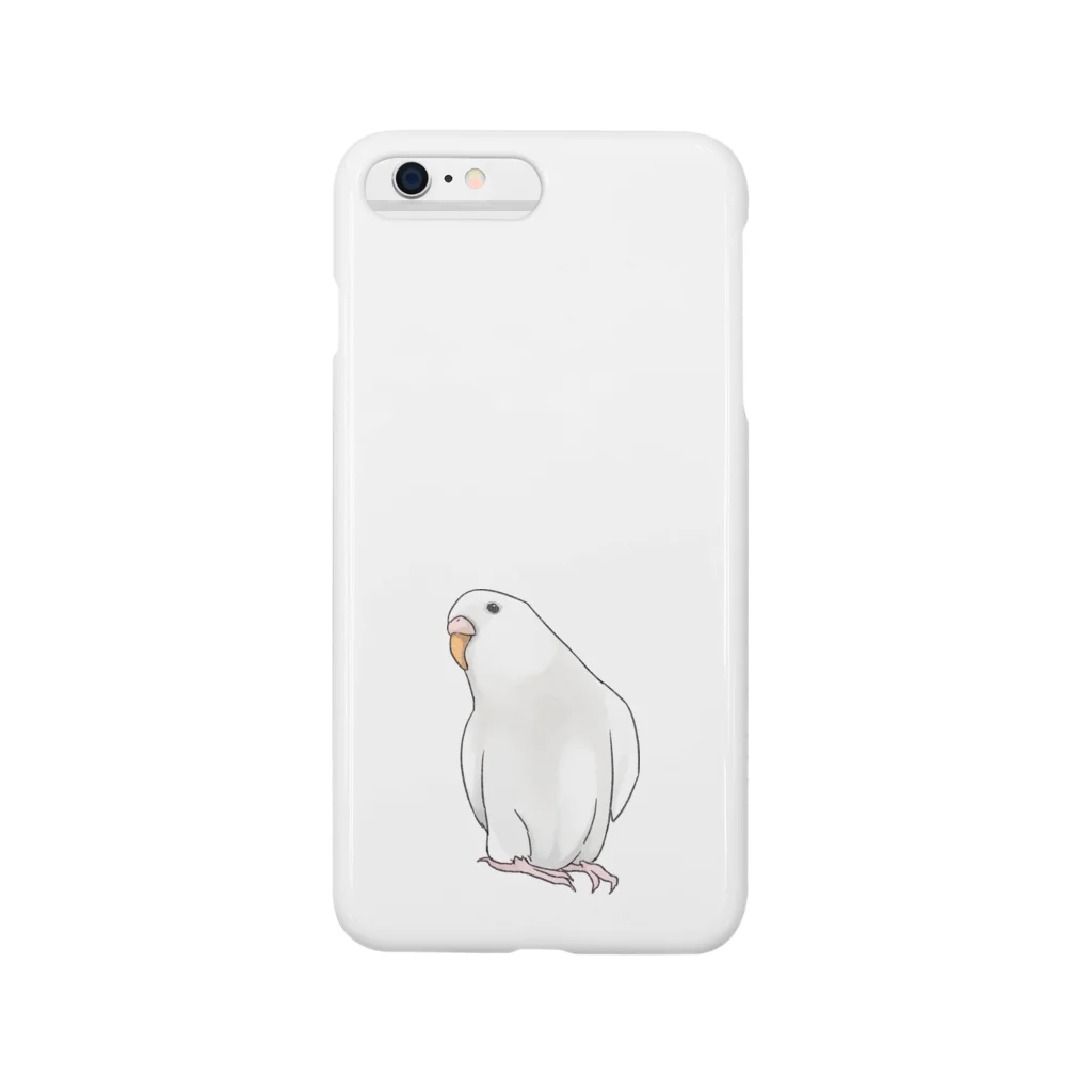 まめるりはことりのアルビノセキセイインコちゃん【まめるりはことり】 Smartphone Case