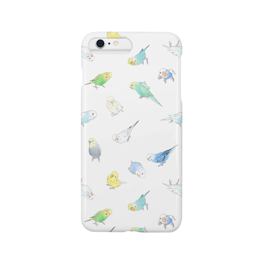 まめるりはことりのたっぷりセキセイインコちゃん【まめるりはことり】 Smartphone Case