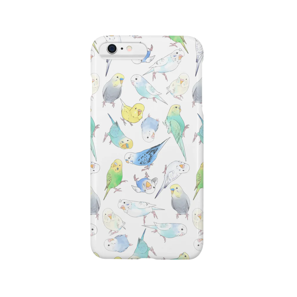 まめるりはことりのたくさんセキセイインコちゃん【まめるりはことり】 Smartphone Case