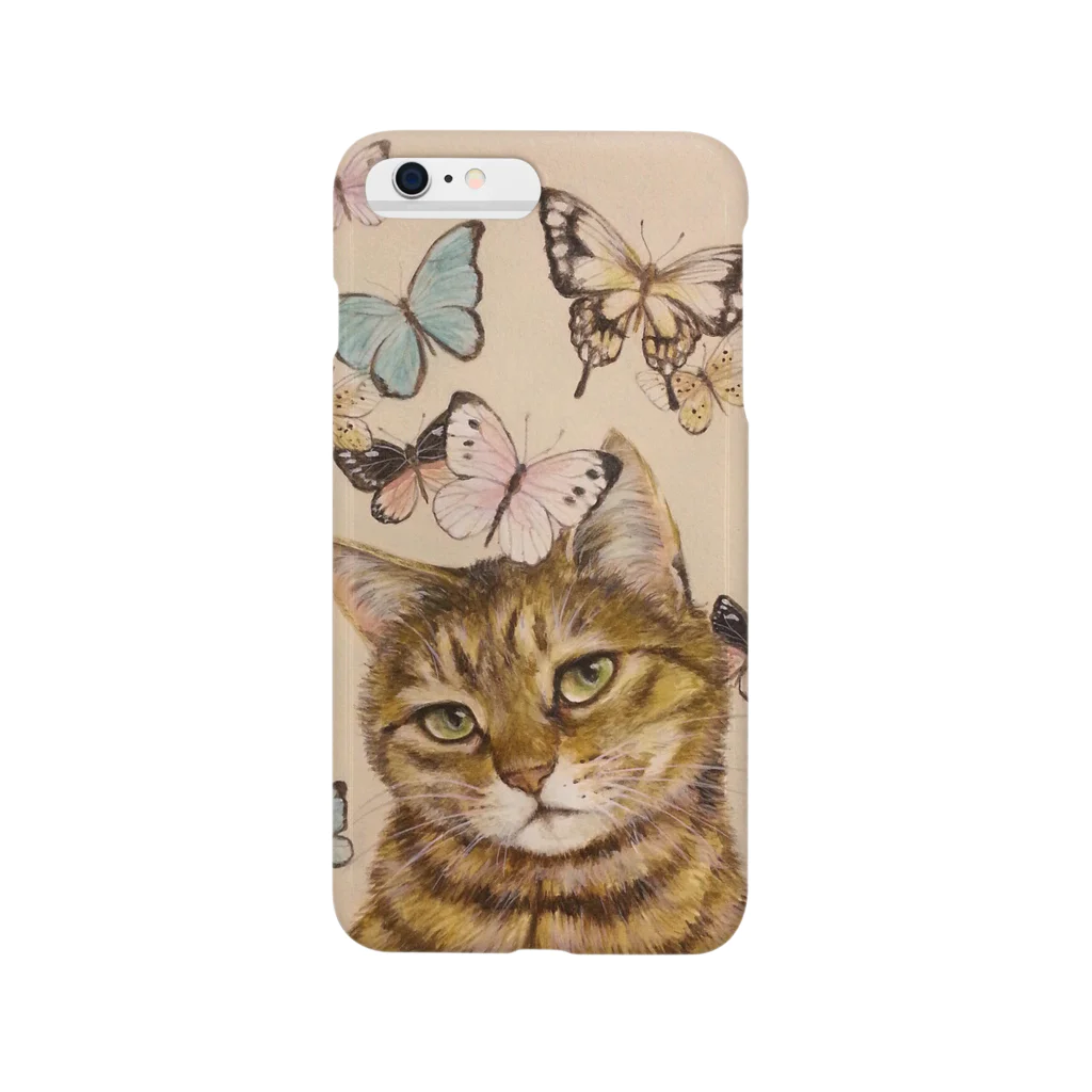 おちょぴの猫に蝶 Smartphone Case