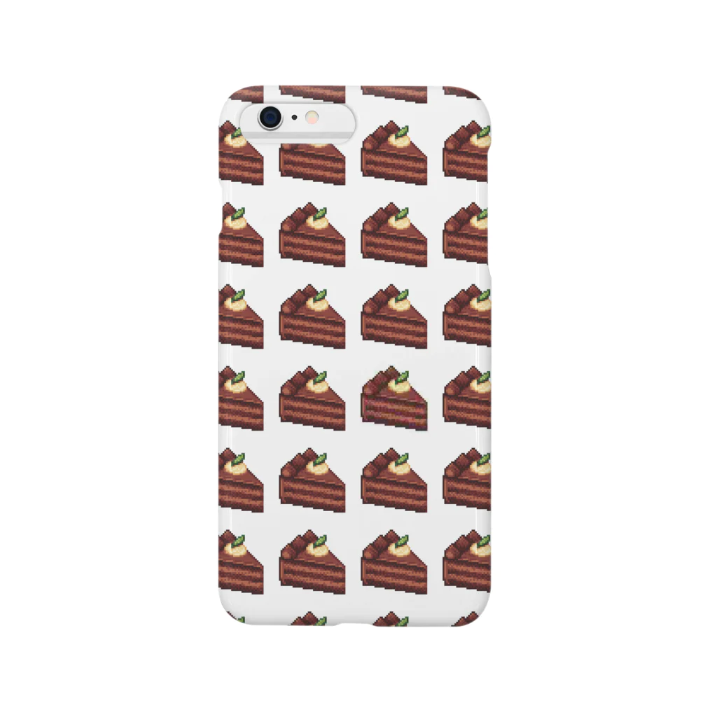 大大大津のチョコレートケーキのドット絵 Smartphone Case